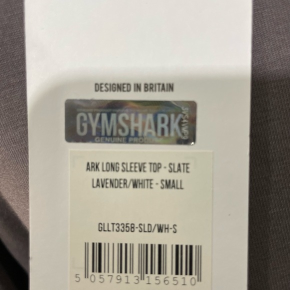 NWOT GYMSHARK Ark Long Sleeve Active (High back) Slate Lavender - Picture 3 of 5